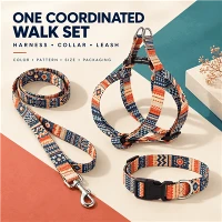 Set de passeig per a gossos estampat
