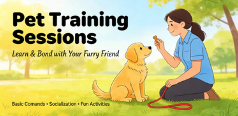 Pet training sessions