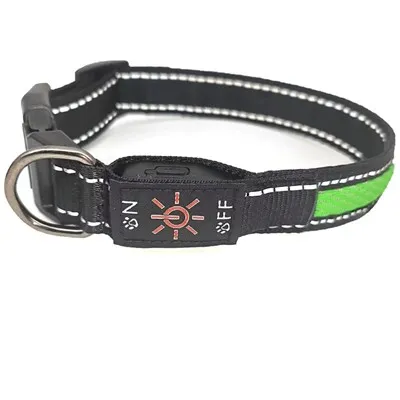 Collar LED per a gossos amb USB recarregable